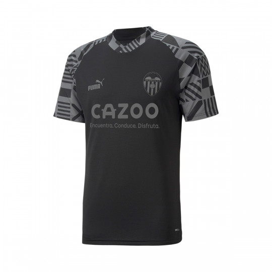 Camiseta Valencia CF Pre-Match 2022-2023 Black-Castlerock - Fútbol Emotion