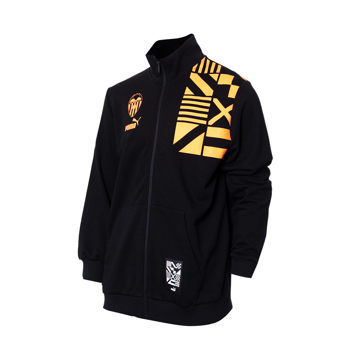 Jacket Puma Valencia CF Fanswear 20222023 BlackDeep Apricot Fútbol