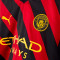 Camiseta Manchester City FC Segunda Equipación Replica 2022-2023 Niño Black-Tango Red