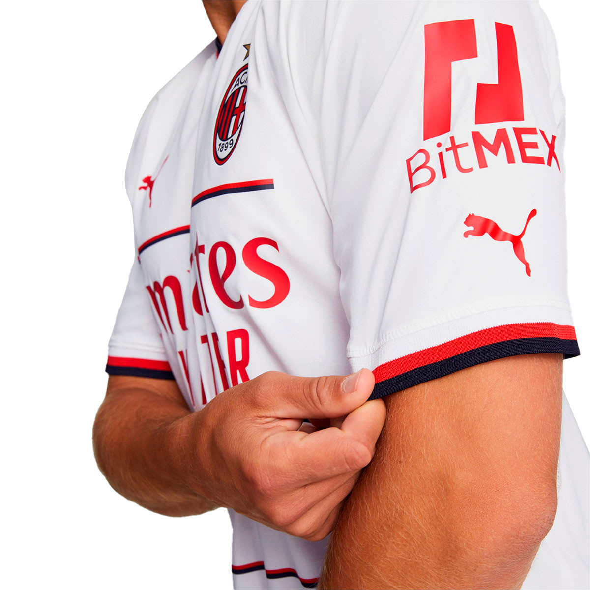 Puma AC Milan 22/23 away jersey - white/red - men's