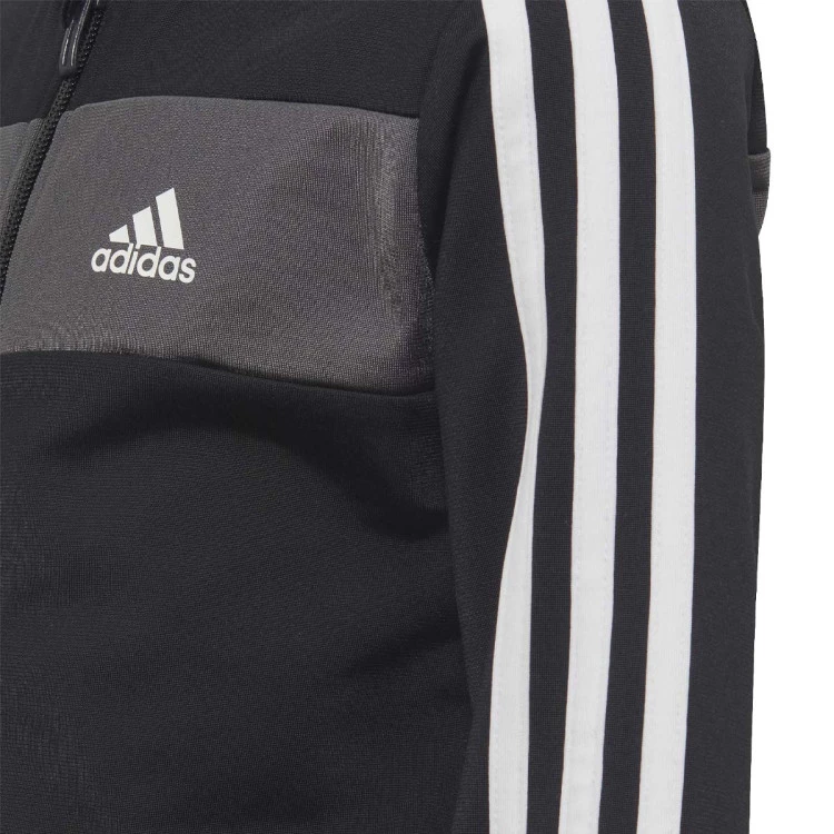 chandal-adidas-3-stripes-shiny-nino-black-grey-white-4