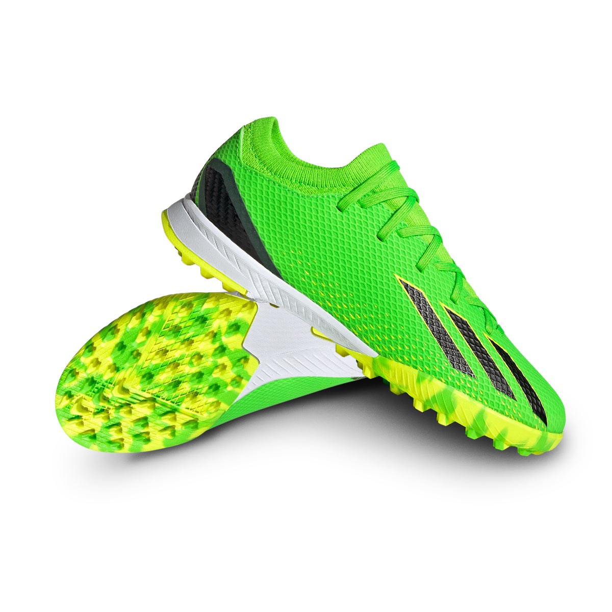 Almeja solo arrendamiento Bota de fútbol adidas X Speedportal .3 Turf Niño Solar Green-Solar  Red-Solar Yellow - Fútbol Emotion