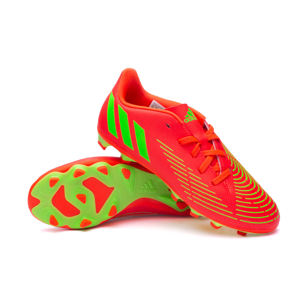 Football Boots adidas Kids Predator Edge .4 FxG Solar Red-Solar Green-Black  - Fútbol Emotion