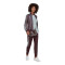 Pantalón largo Tiro Track Mujer Shadow Maroon-Almost Blue