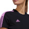 Camiseta Tiro Training Essentials Mujer Black-Pulse Lilac
