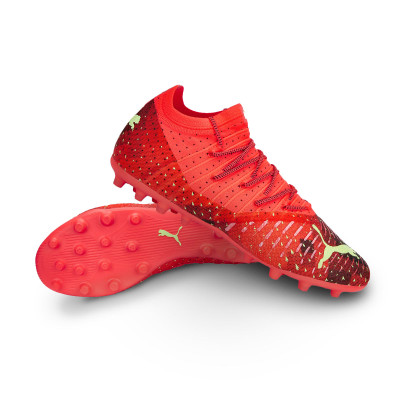 Football Boots Puma Future 1 4 Mg Fiery Coral Fizzy Light Puma Black Salmon Futbol Emotion