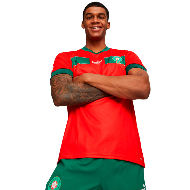 camiseta-puma-marruecos-primera-equipacion-mundial-qatar-2022-red-power-green-2