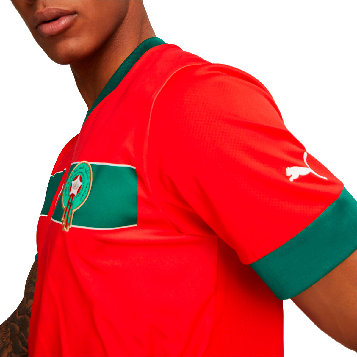 Inmoralidad lo hizo Arriba Camiseta Puma Marruecos Primera Equipación Mundial Qatar 2022 Red-Power  Green - Fútbol Emotion