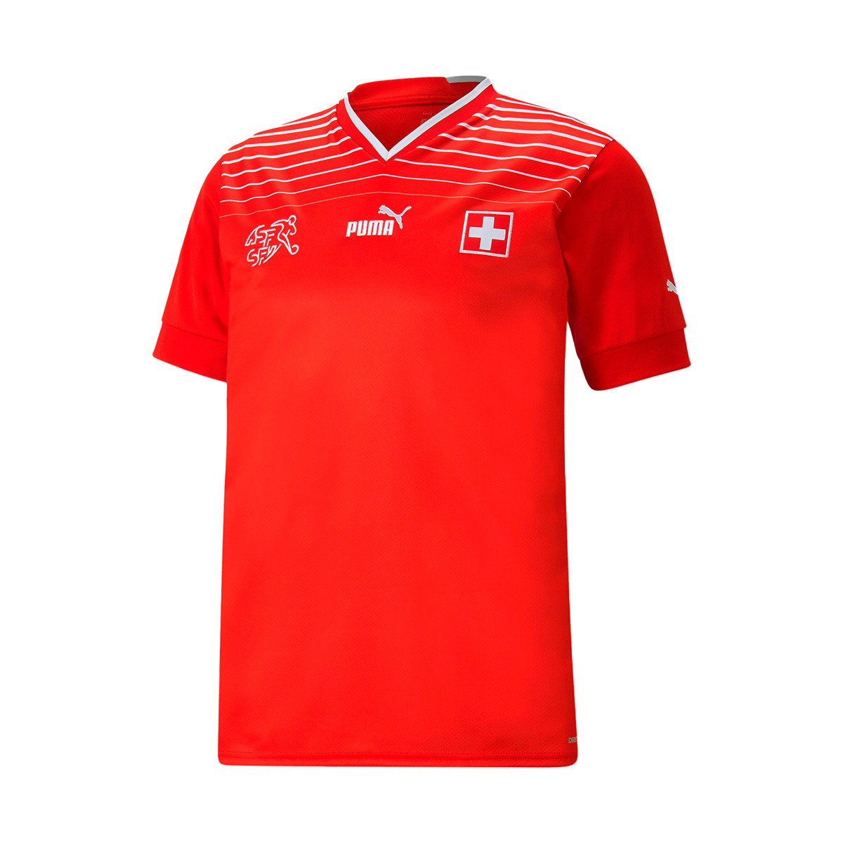 Camiseta Puma Suiza Equipación Mundial Qatar 2022 Red-White - Fútbol