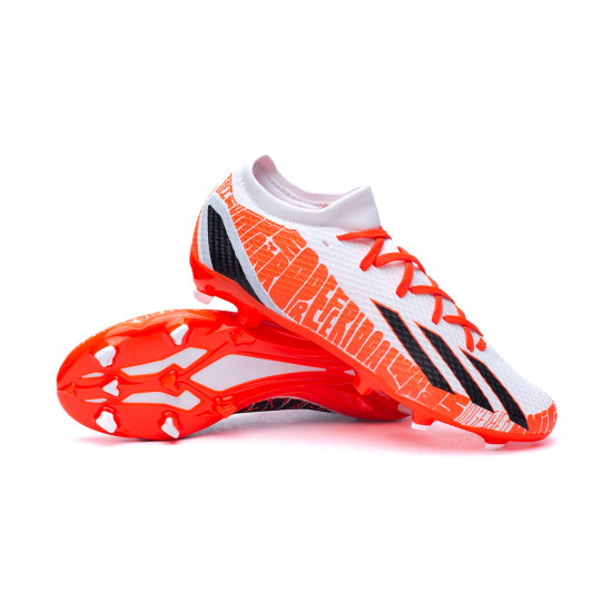 Bota de adidas Speedportal .3 FG White-Core Red - Fútbol Emotion