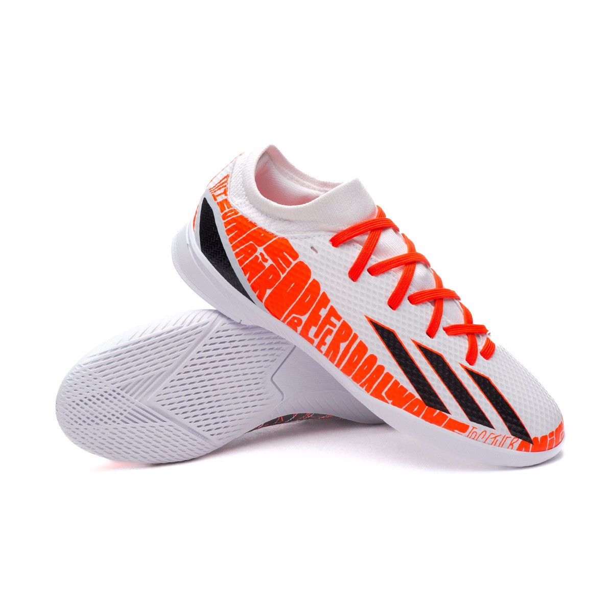 Tenis futsal adidas X Speedportal Messi .3 IN Sala Niño White-Core Red - Fútbol