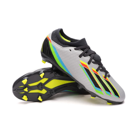 Football Boots adidas X Speedportal .3 FG Nino Silver Metalic Core Black Solar Yellow Futbol Emotion