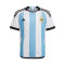 Camiseta Argentina Primera Equipación Mundial Qatar 2022 Niño White-Light Blue