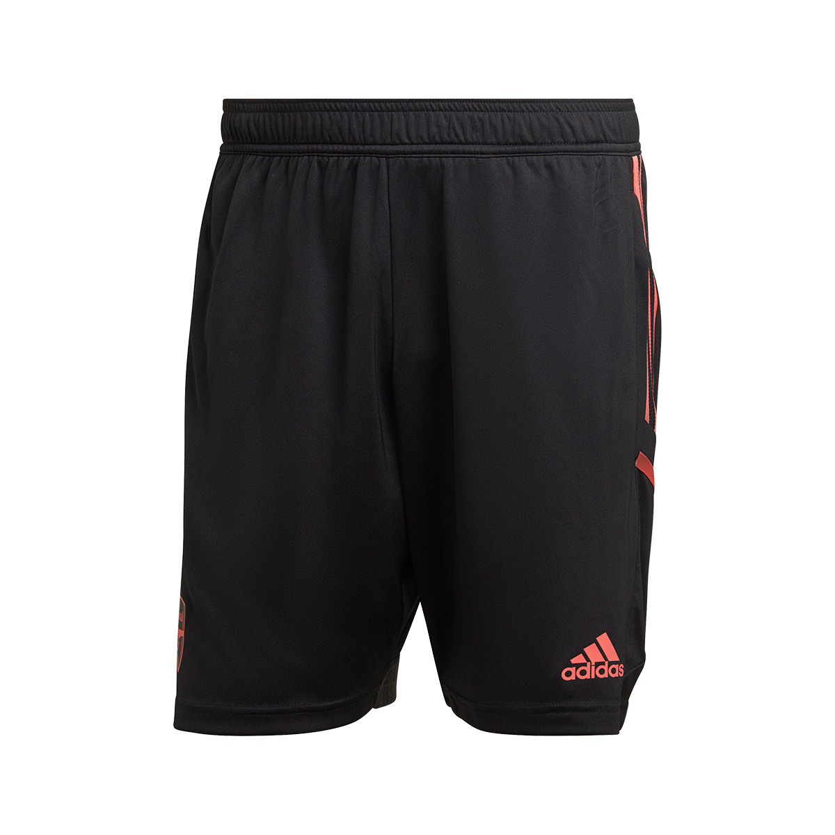Black and sales red adidas shorts