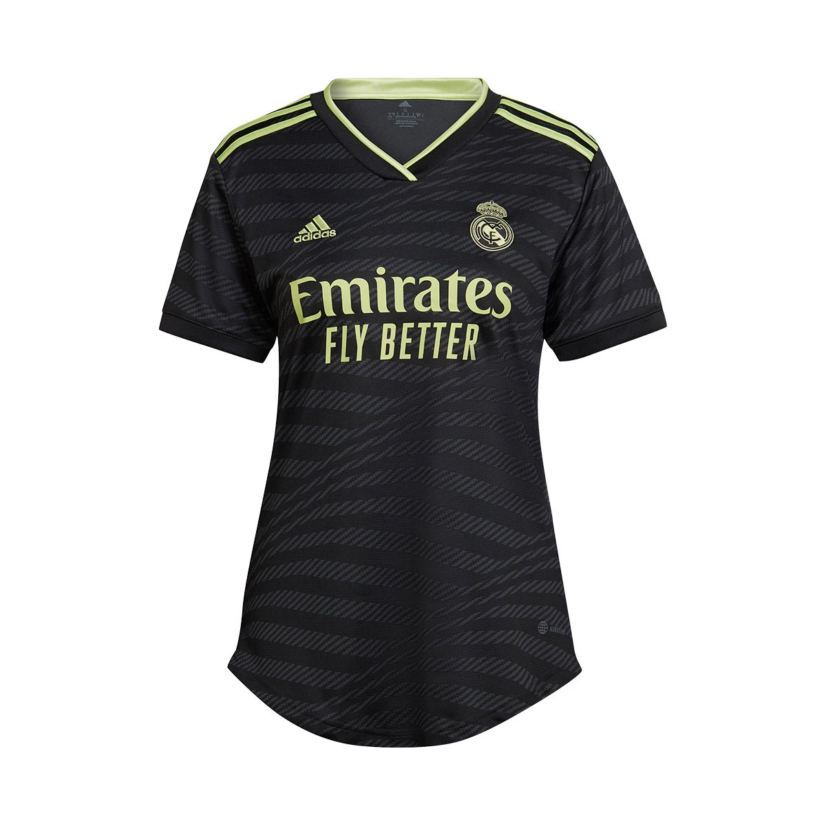 Jersey adidas Women Real Madrid CF Third Jersey 2022 2023 Black Pulse Lime Futbol Emotion