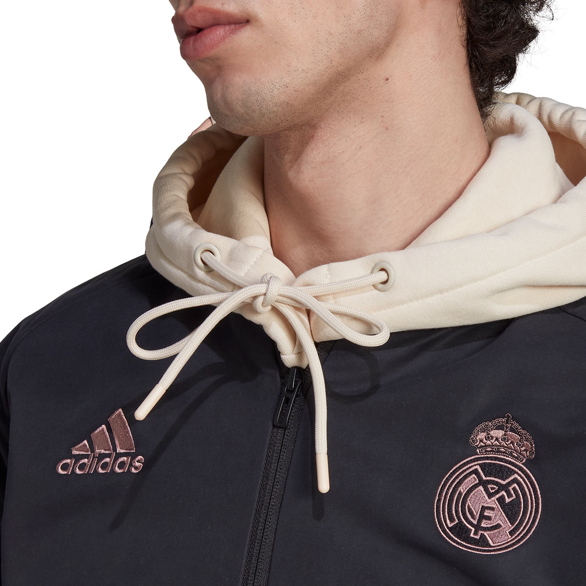 Redondo Habubu Semicírculo Jacket adidas Real Madrid CF Fanswear 2022-2023 Black-Wonder Oxide - Fútbol  Emotion