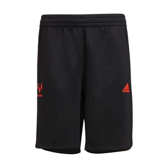 Pantalón corto adidas Messi Black-App Solar Red - Fútbol Emotion