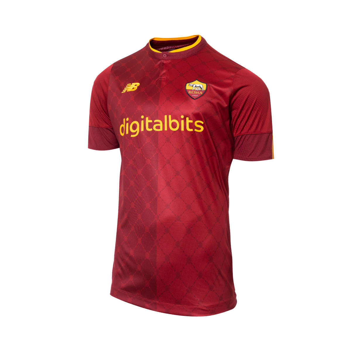 Dres New Balance AS Roma Primera Equipación 20222023 Granat Fútbol