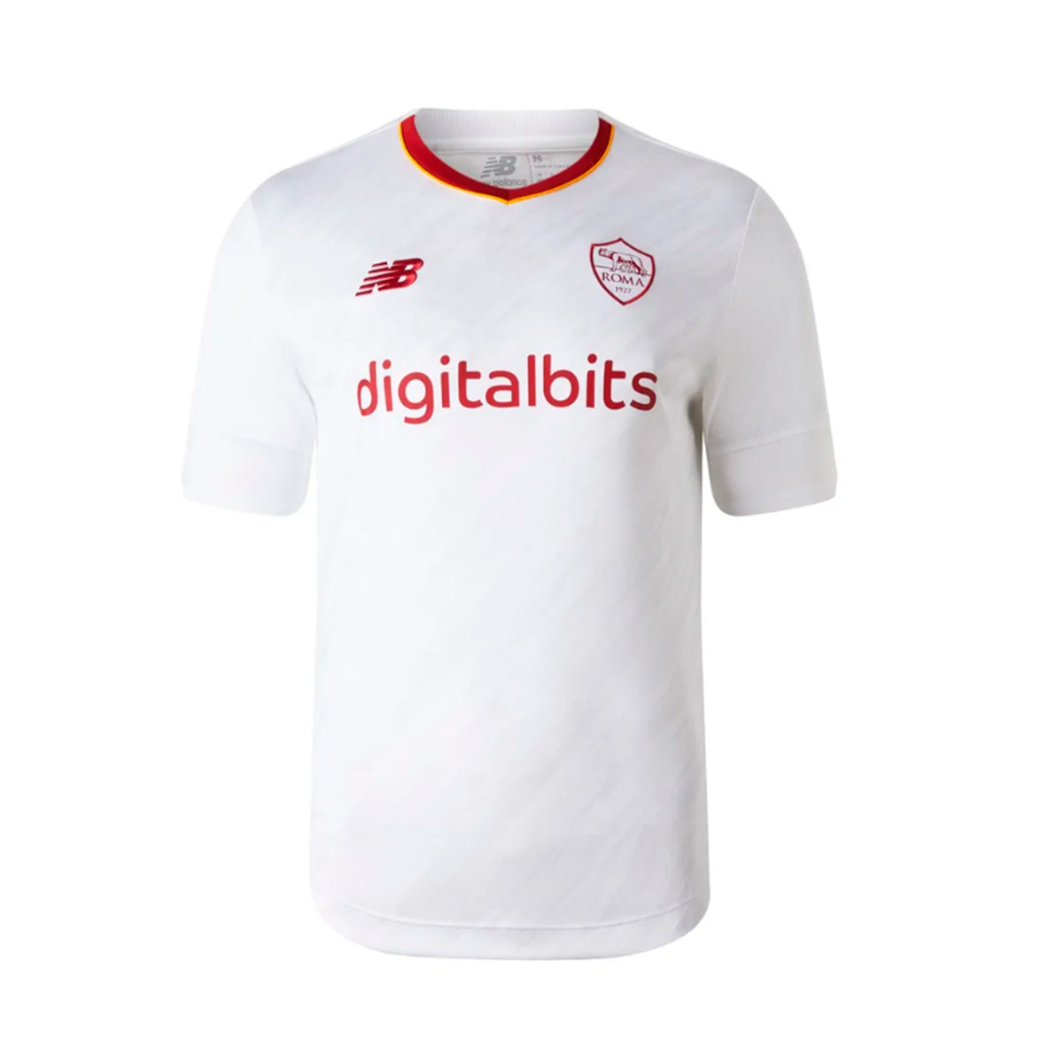 Camiseta New Balance AS Roma Segunda Equipación 2022-2023 Niño White -  Fútbol Emotion