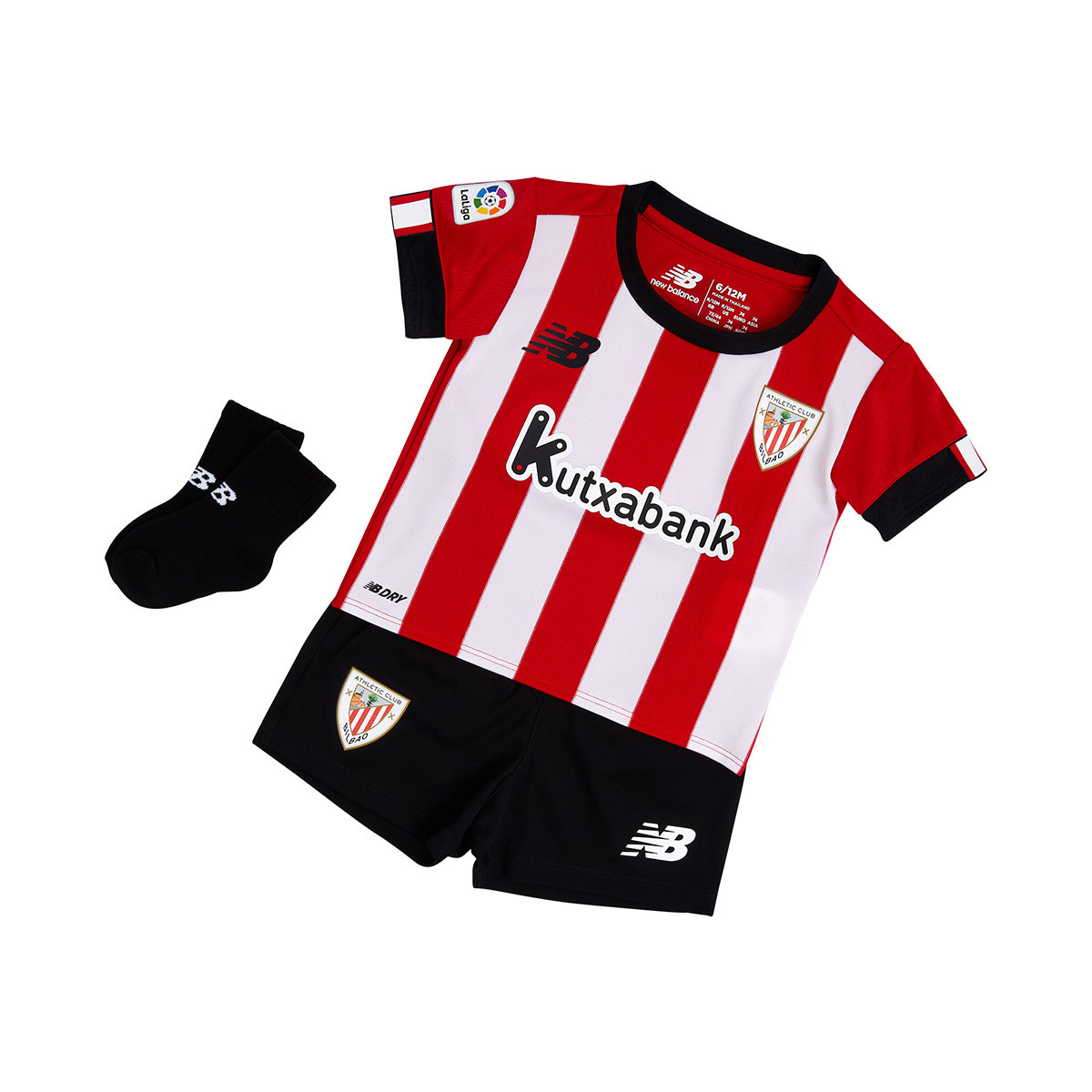 champú Regresa Disparates Conjunto New Balance Athletic Club Bilbao Primera Equipación 2022-2023 Bebé  Red-White-Black - Fútbol Emotion
