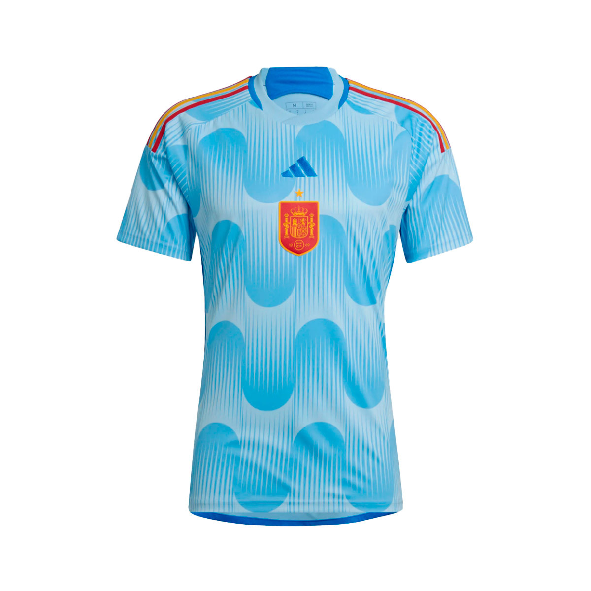 Camiseta adidas España Segunda Equipación Mundial 2022 Glow Blue-Glory Blue - Fútbol Emotion