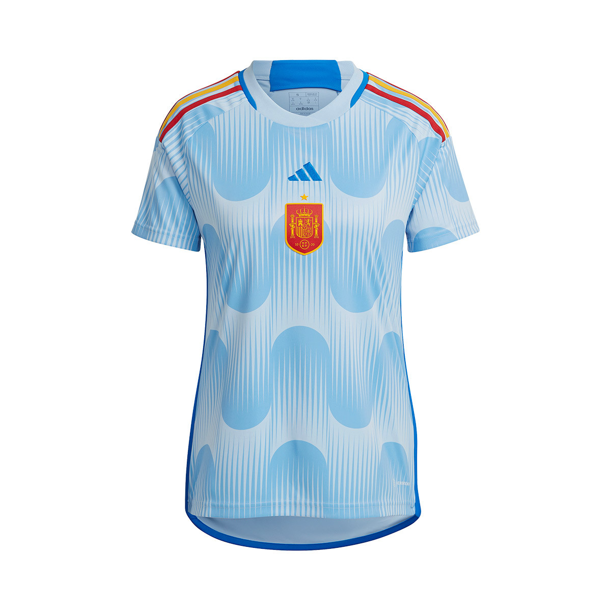 Jersey adidas España Segunda Equipación Mundial Qatar 2022 Mujer Glow Blue Fútbol Emotion