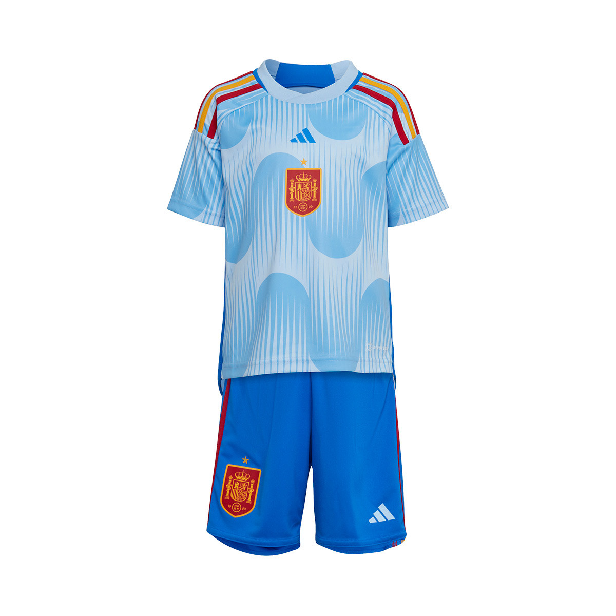 Uganda servilleta Retencion Completo adidas Spagna secondo kit World Cup 2022 Bambino Glow Blue-Glory  Blue Bottom-Glory Blue - Fútbol Emotion