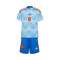 Conjunto España Segunda Equipación Mundial Qatar 2022 Niño Glow Blue-Glory Blue Bottom-Glory Blue