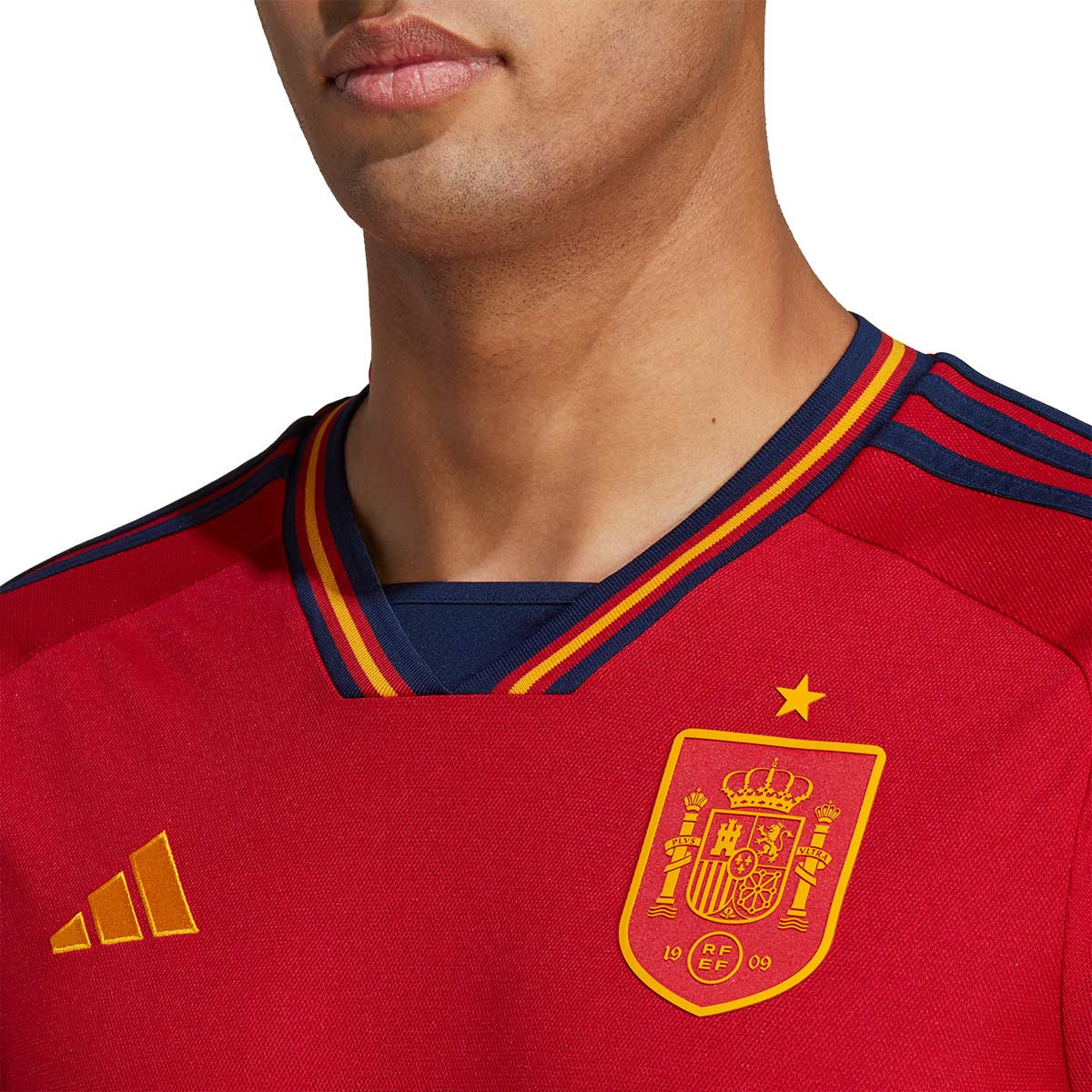 Camiseta adidas España Primera Equipación m/l Mundial Qatar Power Red-Navy Blue - Fútbol Emotion