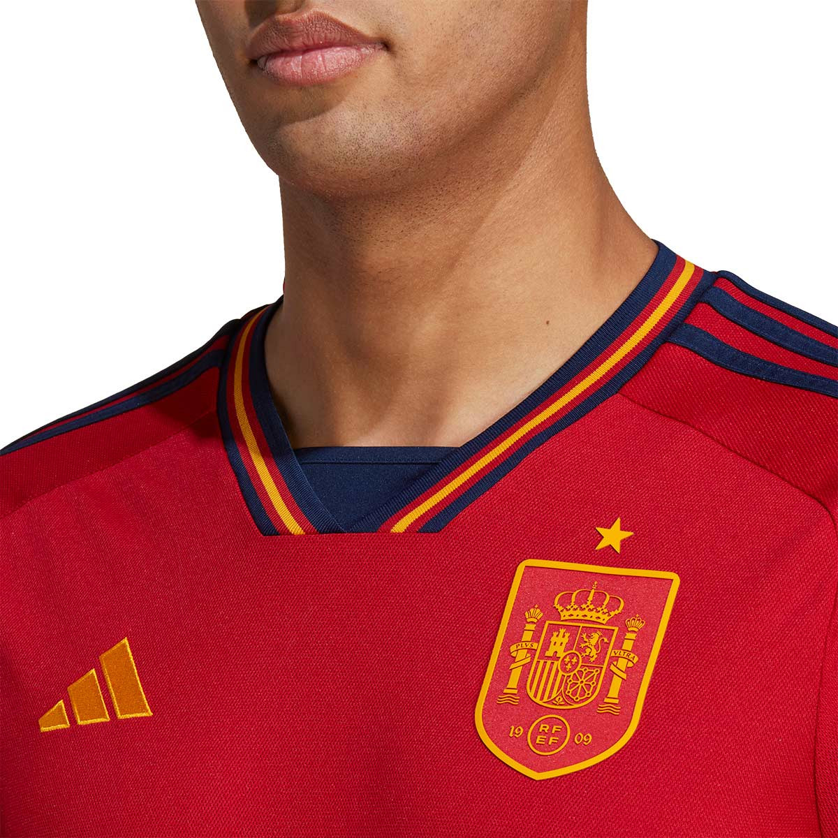 Jersey España Primera Equipación m/l Mundial Qatar 2022 Power Red-Navy Blue - Fútbol Emotion