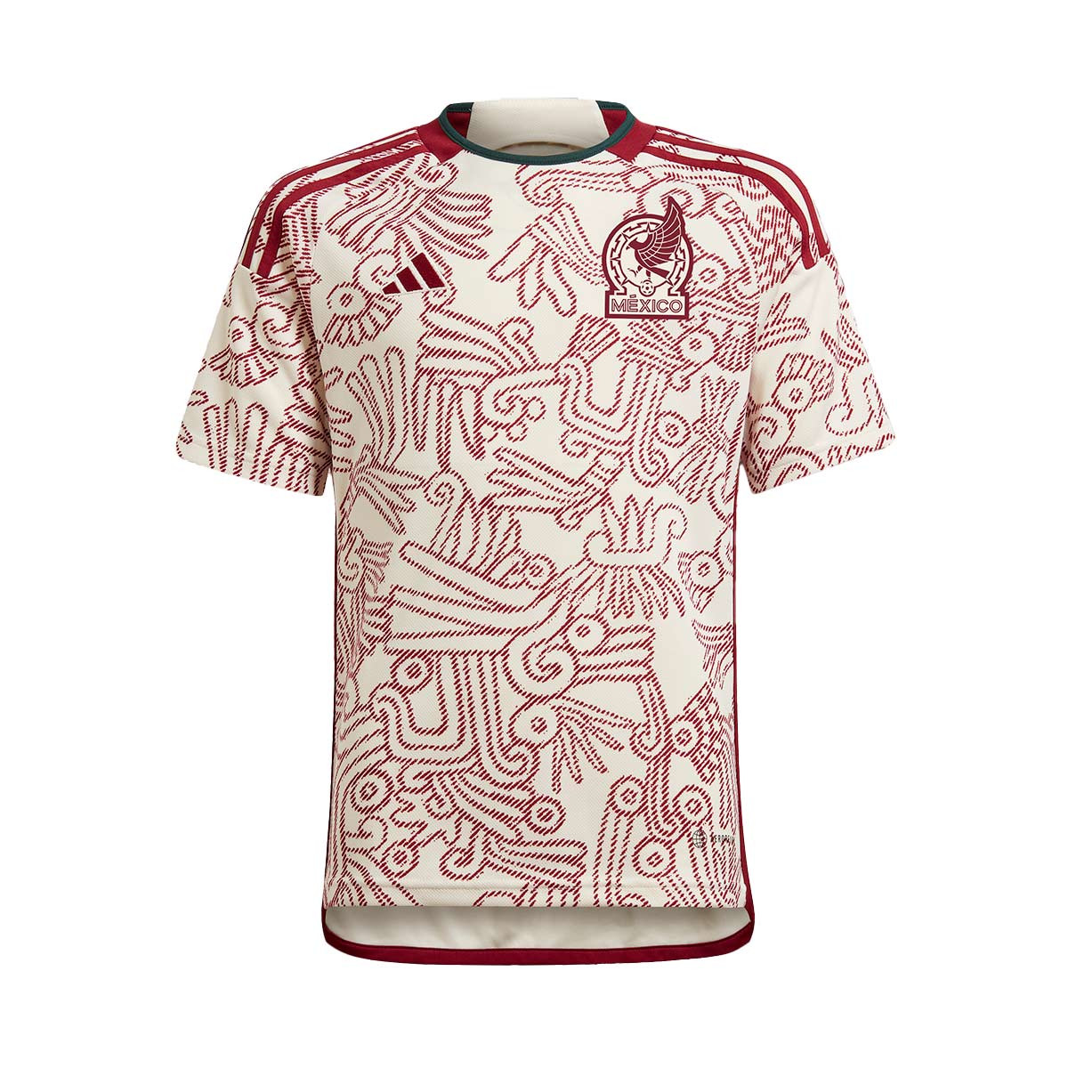 estimular alegría Conquista Camiseta adidas México Segunda Equipación Mundial Qatar 2022 Niño Wonder  White - Fútbol Emotion
