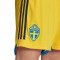 Pantalón corto Suecia Primera Equipación 2022-2023 Yellow