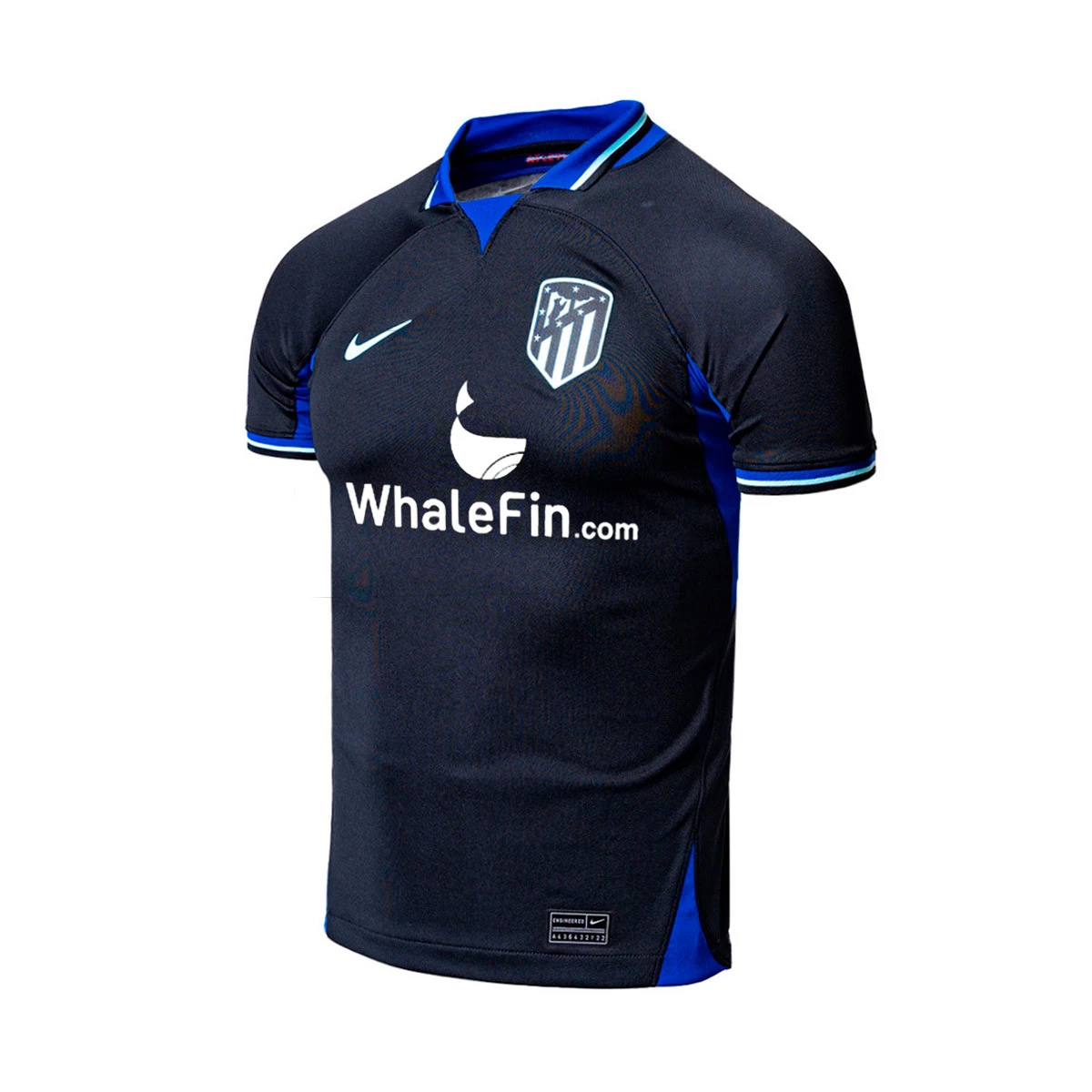 Camiseta Nike Atlético de Madrid Segunda Equipación Stadium 2022-2023 Niño  Black-Deep Royal Blue - Fútbol Emotion
