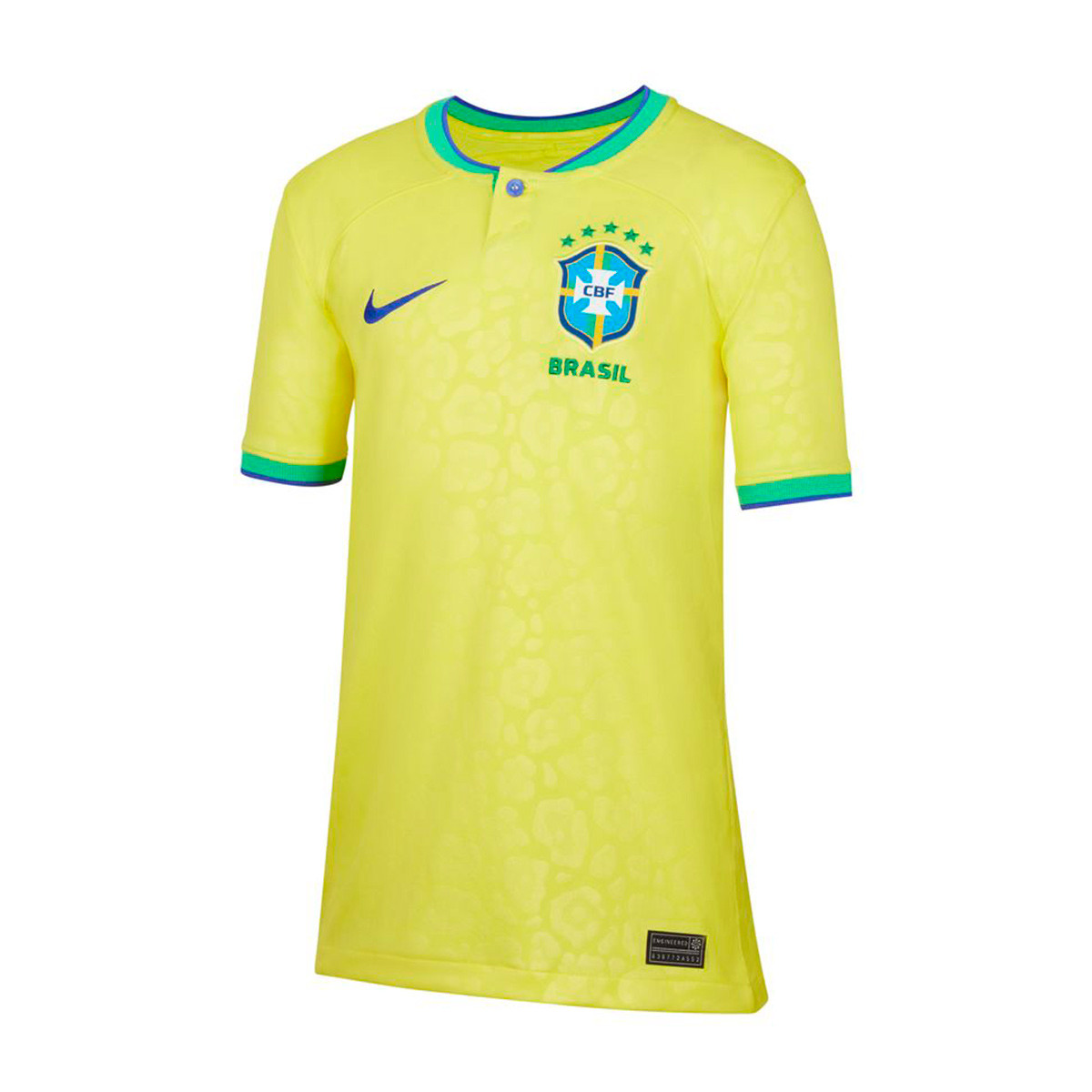 Camiseta Nike Brasil Primera Equipación Mundial Qatar Niño Dynamic Yellow-Green Spark-Paramount - Fútbol Emotion