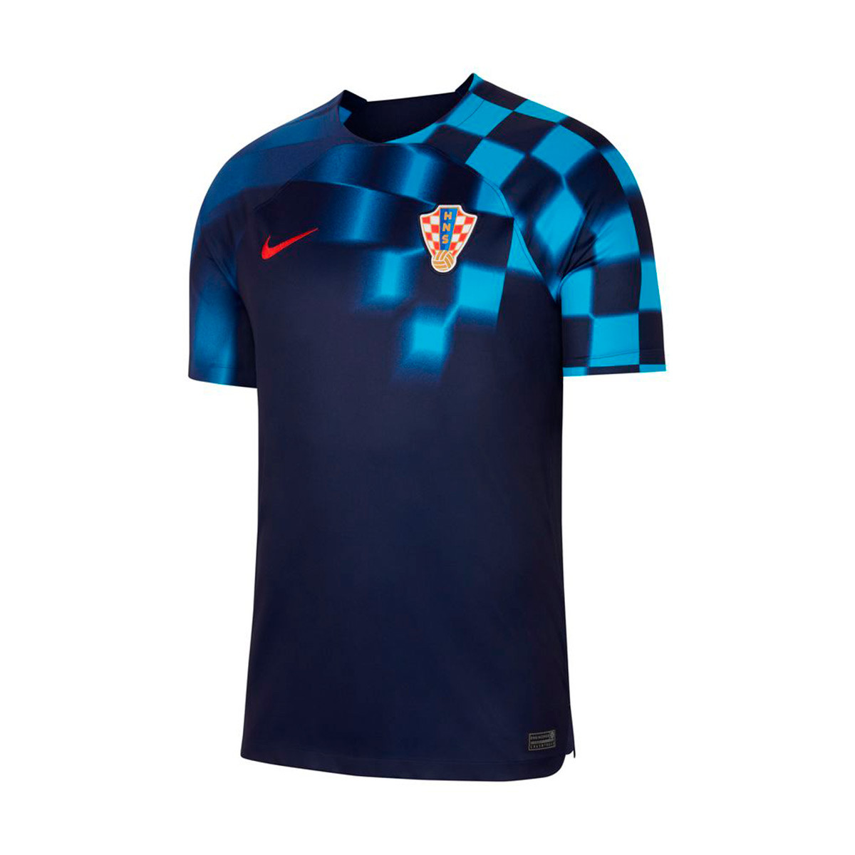 Camiseta Nike Croacia Equipación Stadium Qatar 2022 Blackened Blue Fútbol Emotion