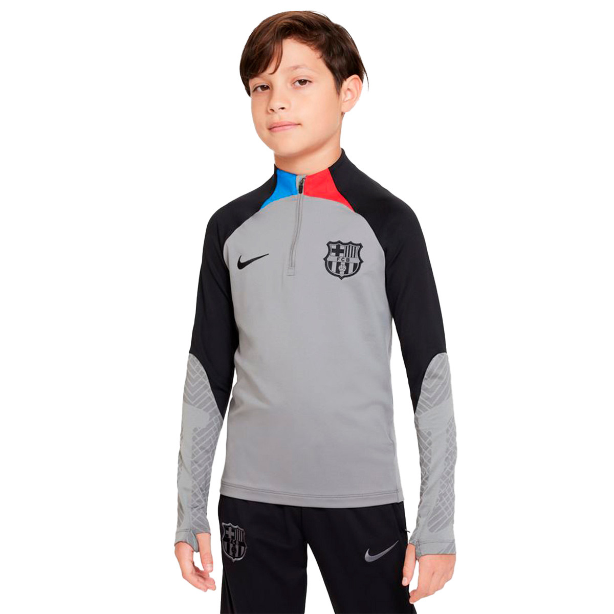 Sudadera Nike FC Training 2022-2023 Niño Dark Steel Grey-Black - Fútbol Emotion