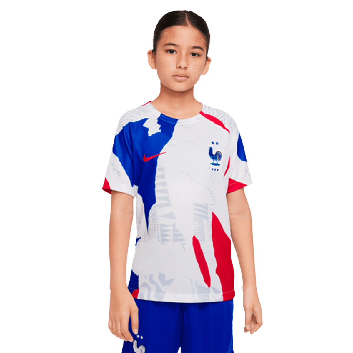 Cuestiones diplomáticas reducir fuente Camiseta Nike Francia Pre-Match Mundial Qatar 2022 Niño White-Game Royal -  Fútbol Emotion