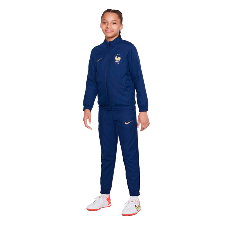 Tracksuit Nike Kids France Training World Cup Qatar 2022 Midnight Navy