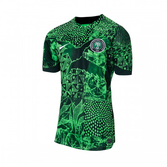 Camiseta Nike Nigeria Primera Equipación Stadium Mundial 2022 Green Spark-Pine Green-Black - Fútbol Emotion