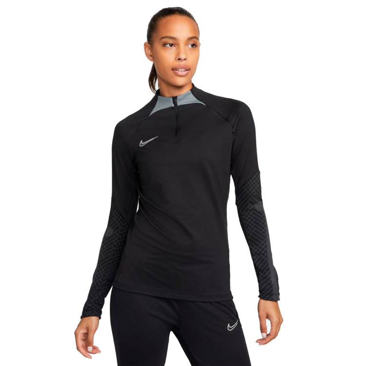 Dri-Fit Strike Drill Top Mujer Black-Smoke Grey-White
