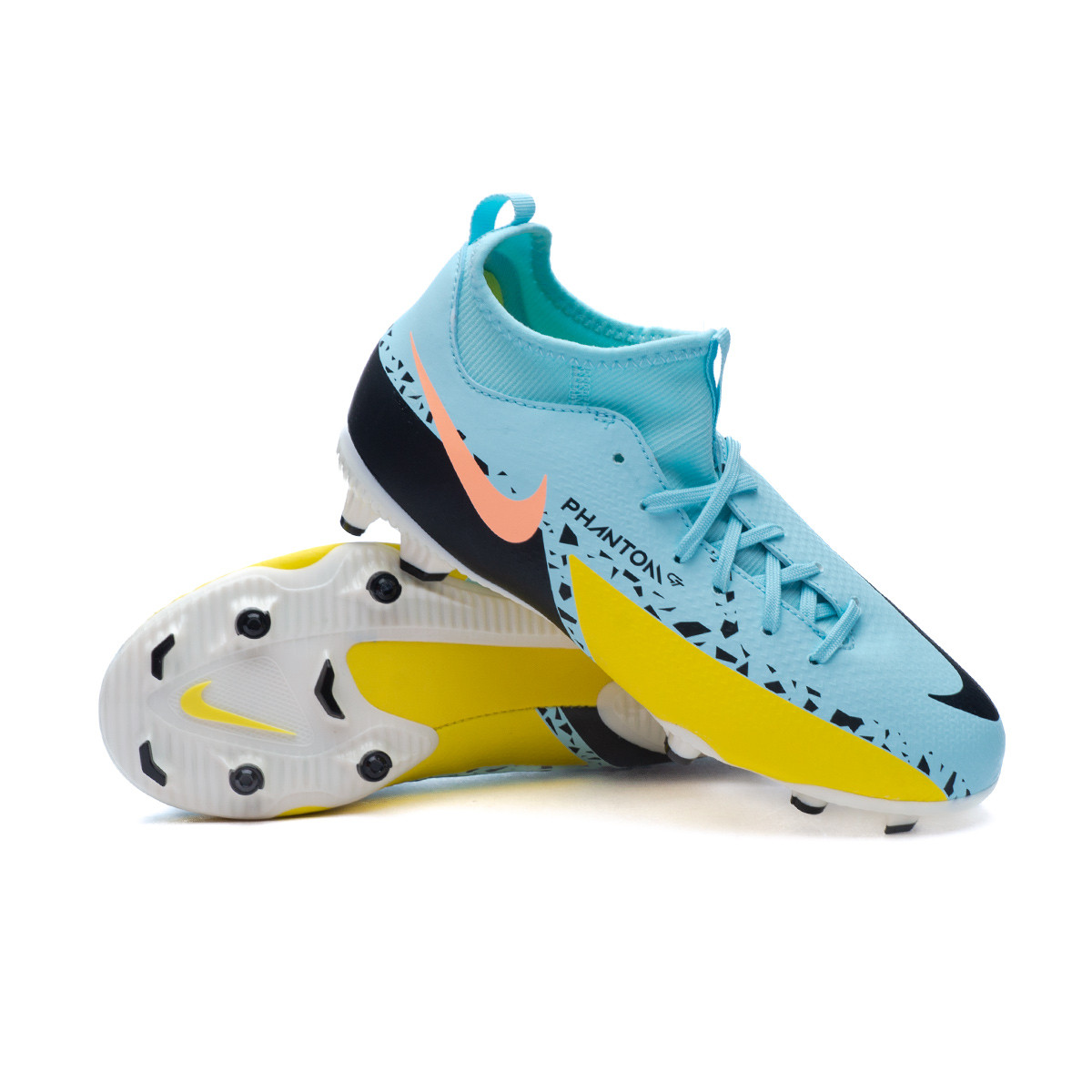 horno Avenida Repelente Bota de fútbol Nike Phantom GT2 Academy DF FG/MG Niño Glacier  Ice-Black-Yellow Strike - Fútbol Emotion