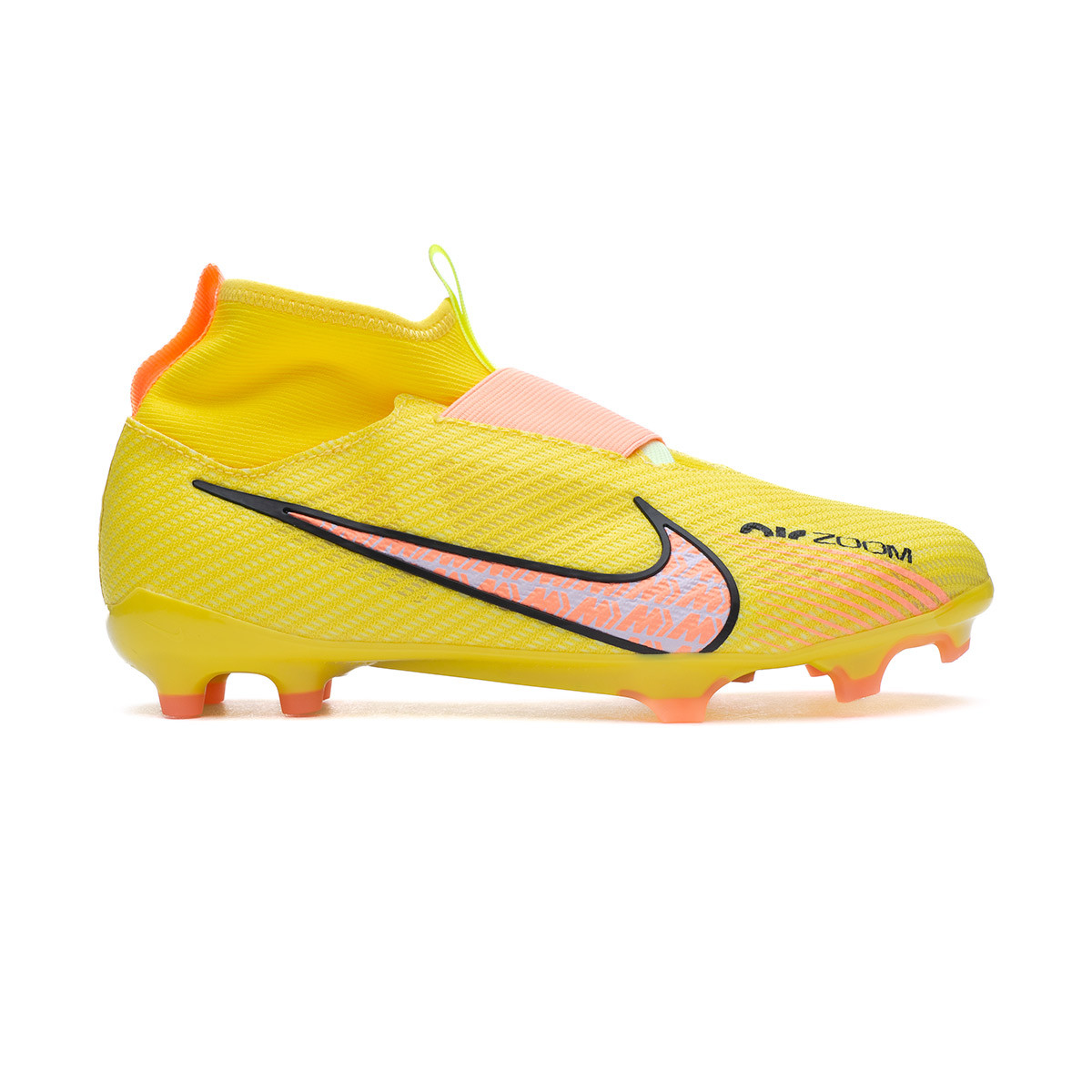 Bota de fútbol Air Zoom Mercurial Superfly 9 Pro FG Niño Yellow Strike-Sunset Glow-Doll - Fútbol