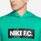 Sudadera Dri-Fit NIKE FC Libero Fleece Hoodie Neptune green-White-Black