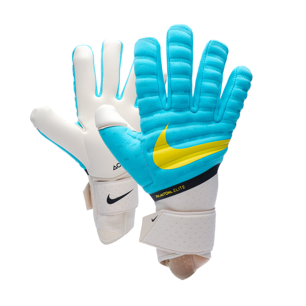 de portero Nike Phantom Elite Polarized blue-Coconut milk-Yellow strike - Fútbol