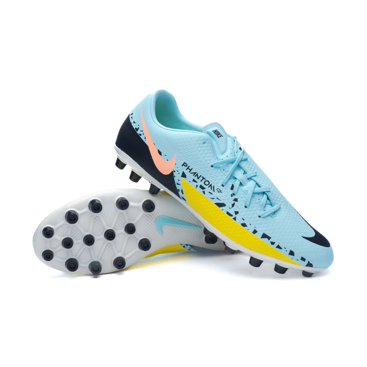 Fußballschuh Nike Phantom GT2 Academy AG Glacier Ice-Black-Yellow Strike -  Fútbol Emotion