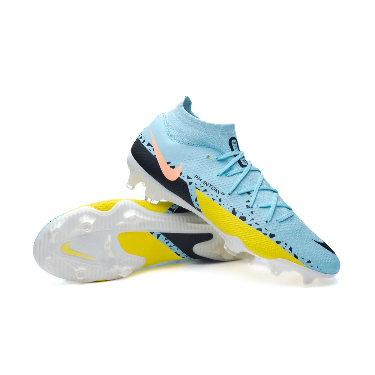Bota de futbol Nike Phantom GT2 Pro DF FG Glacier Ice Black Yellow Strike Futbol Emotion
