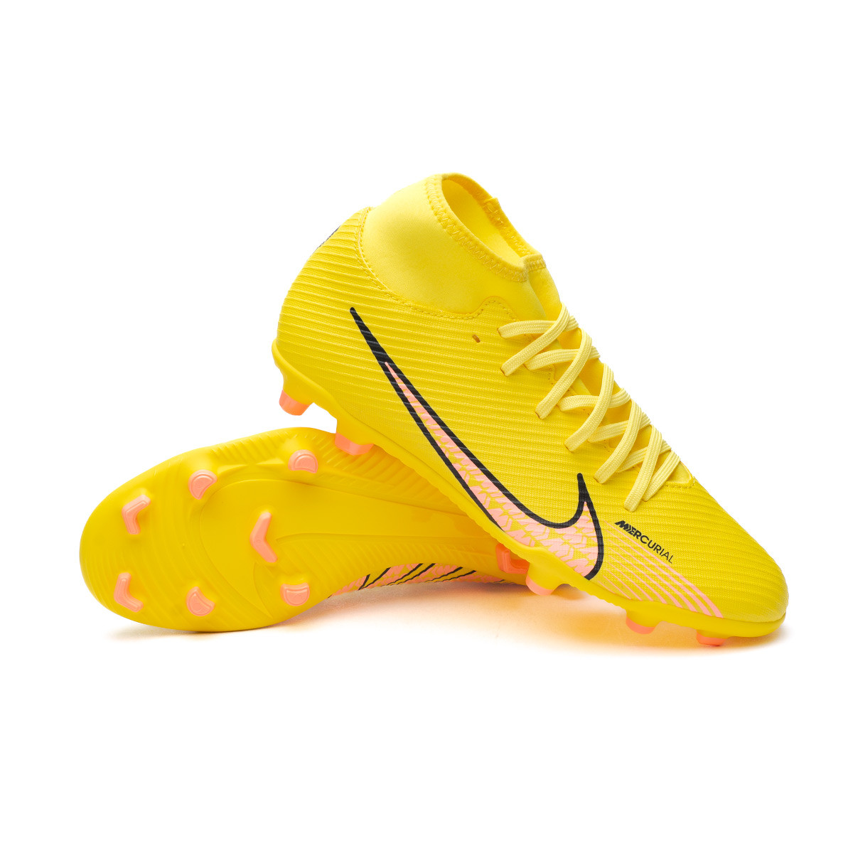 Bota de fútbol Nike Mercurial Superfly 9 Club FG/MG Yellow Strike-Sunset Glow-Black - Fútbol