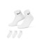Calcetines 3 Pairs Training Ankle White-Black