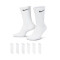 Calcetines Training Crew (6 Pares) White-Black