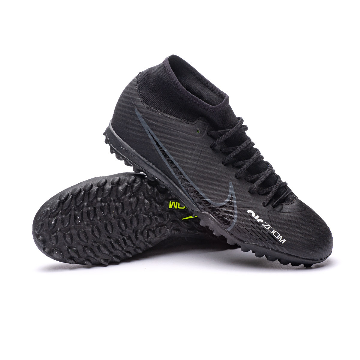 de fútbol Nike Air Zoom Mercurial Superfly 9 Turf Black-Dark Smoke Grey-Summit White - Fútbol Emotion